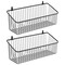 mDesign Metal Wall Mount Hanging Basket for Home Storage, 2 Pack